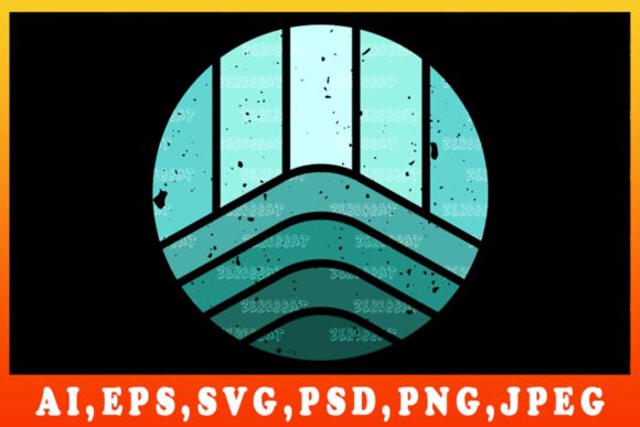 Download Sunset Circle Design Graphic Art POD - Circle Collection