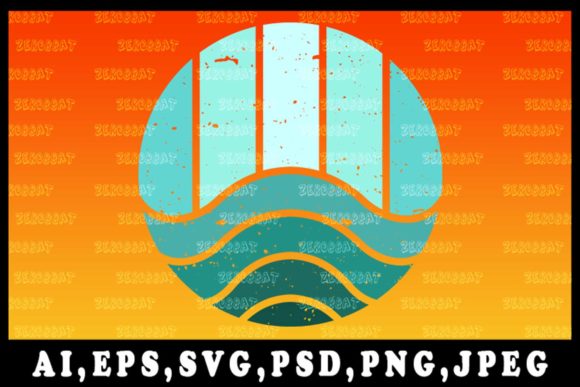 Download Sunset Circle Design Graphic Art POD - Circle Collection