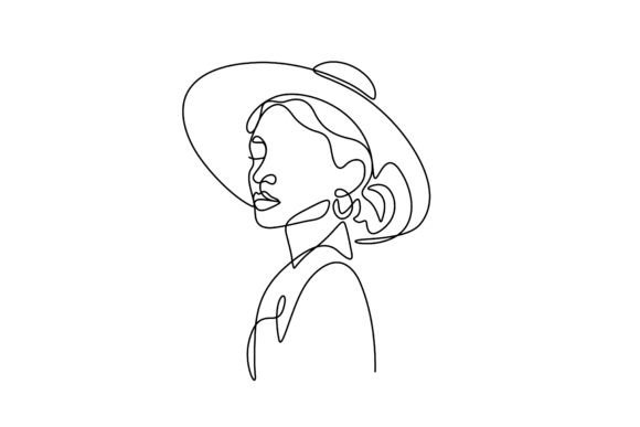 Download One Single-line Drawings of Woman - Line drawings Collection